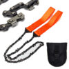 Outdoor camping tool 24-inch portable outdoor survival hand zipper saw black orange - Image 2