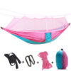 New anti-mosquito hammock outdoor with mosquito net anti-rollover adult mesh parachute cloth camping swing with tree strap - Image 13