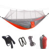 New anti-mosquito hammock outdoor with mosquito net anti-rollover adult mesh parachute cloth camping swing with tree strap - Image 2