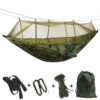 New anti-mosquito hammock outdoor with mosquito net anti-rollover adult mesh parachute cloth camping swing with tree strap - Image 10