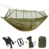New anti-mosquito hammock outdoor with mosquito net anti-rollover adult mesh parachute cloth camping swing with tree strap - Image 12