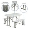 8'x8' Blue Pop Up Event Canopy Tent with Carry Bag and Folding Bench Set - Portable Tailgate, Camping, Event Set - Image 4