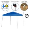 8'x8' Blue Pop Up Event Canopy Tent with Carry Bag and Folding Bench Set - Portable Tailgate, Camping, Event Set - Image 5