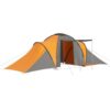 Camping Tent 6 Persons Gray and Orange - Image 2