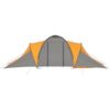 Camping Tent 6 Persons Gray and Orange - Image 4