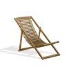 East West Furniture Modern Outdoor Patio Garden Camping Chairs - Beacher Monroe Polyester Fabric Relax Chairs Set of 2 - Natural Oil Finish - Image 2
