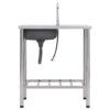Camping Sink Single Basin with Tap Stainless Steel - Image 2