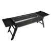 23 inch Portable Charcoal Grill, Flat Top Propane Gas Grills, Compact Foldable Grill, Heavy Duty Steel BBQ Grill, Mini Smoker for Travel, Outdoor Cooking, Barbecue Camping, Picnic, Patio Black - Image 2