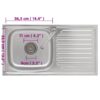 Camping Sink Single Basin with Tap Stainless Steel - Image 9