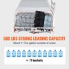 50 x 29.5 x 8.7 inch Hitch Cargo Carrier, 500lbs Capacity Trailer Hitch Mounted Cargo Basket, Aluminum Luggage Carrier Rack with Folding Ramp, Fits 2" Hitch Receiver for SUV Truck Pickup Camping - Image 4
