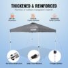 Pop Up Canopy Tent, 10 x 10 ft, 250 D PU Silver Coated Tarp, with Portable Roller Bag and 4 Sandbags, Waterproof and Sun Shelter Gazebo for Outdoor Party, Camping, Commercial Events, Dark Gray - Image 3