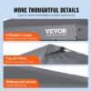 Pop Up Canopy Tent, 10 x 10 ft, 250 D PU Silver Coated Tarp, with Portable Roller Bag and 4 Sandbags, Waterproof and Sun Shelter Gazebo for Outdoor Party, Camping, Commercial Events, Dark Gray - Image 6