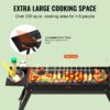 23 inch Portable Charcoal Grill, Flat Top Propane Gas Grills, Compact Foldable Grill, Heavy Duty Steel BBQ Grill, Mini Smoker for Travel, Outdoor Cooking, Barbecue Camping, Picnic, Patio Black - Image 4