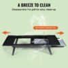 23 inch Portable Charcoal Grill, Flat Top Propane Gas Grills, Compact Foldable Grill, Heavy Duty Steel BBQ Grill, Mini Smoker for Travel, Outdoor Cooking, Barbecue Camping, Picnic, Patio Black - Image 6