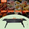 23 inch Portable Charcoal Grill, Flat Top Propane Gas Grills, Compact Foldable Grill, Heavy Duty Steel BBQ Grill, Mini Smoker for Travel, Outdoor Cooking, Barbecue Camping, Picnic, Patio Black - Image 7