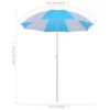 Beach Umbrella Shelter Blue and White 70.9" Fabric - Image 5