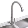  Camping Sink Double Basins with Tap Stainless Steel - Image 6