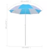 Beach Umbrella Shelter Blue and White 70.9" Fabric - Image 6