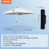 Pop Up Canopy Tent, 10 x 10 ft, 250 D PU Silver Coated Tarp, with Portable Roller Bag and 4 Sandbags, Waterproof and Sun Shelter Gazebo for Outdoor Party, Camping, Commercial Events, White - Image 7