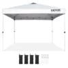 Pop Up Canopy Tent, 10 x 10 ft, 250 D PU Silver Coated Tarp, with Portable Roller Bag and 4 Sandbags, Waterproof and Sun Shelter Gazebo for Outdoor Party, Camping, Commercial Events, White - Image 9
