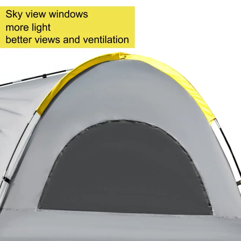 VEVOR Truck Tent 5-5.2 Truck Bed Tent, Full-Size Pickup Tent, Waterproof Truck Camper, 2 Mesh Windows, Easy To Setup Truck Tents For Camping, Hiking, Fishing, Grey Color - Image 4