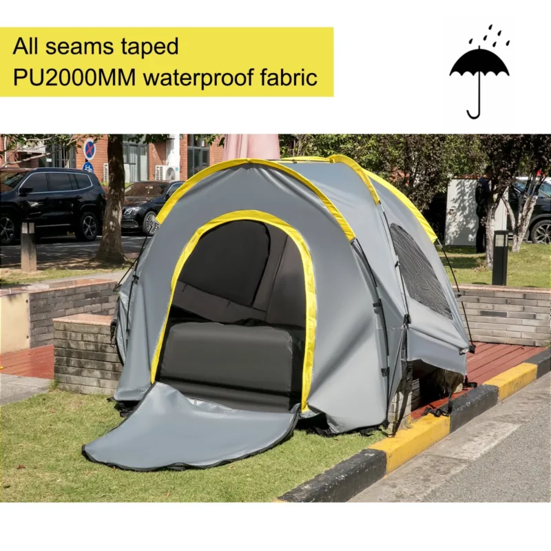 VEVOR Truck Tent 5-5.2 Truck Bed Tent, Full-Size Pickup Tent, Waterproof Truck Camper, 2 Mesh Windows, Easy To Setup Truck Tents For Camping, Hiking, Fishing, Grey Color - Image 5