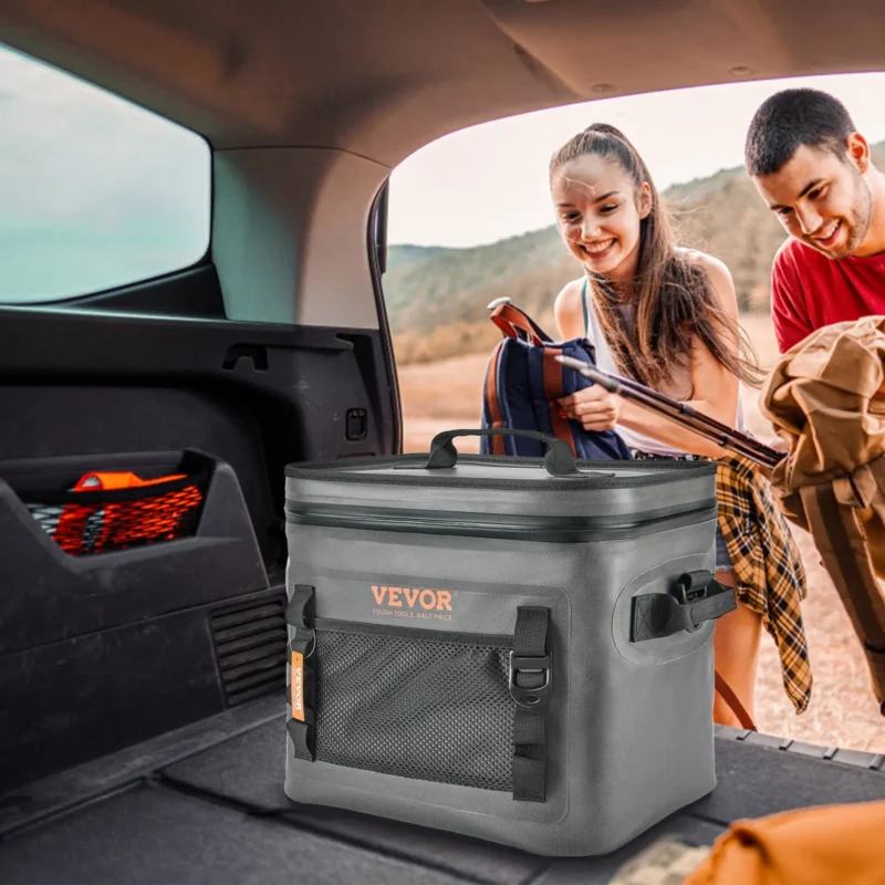 Soft Cooler Bag, 24 Cans Soft Sided Cooler Bag Leakproof with Zipper, Waterproof Soft Cooler Insulated Bag, Lightweight & Portable Collapsible Cooler for Beach, Hiking, Picnic, Camping, Travel - Image 7