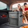 Soft Cooler Bag, 30 Cans Soft Sided Cooler Bag Leakproof with Zipper, Waterproof Soft Cooler Insulated Bag, Lightweight & Portable Collapsible Cooler for Beach, Hiking, Picnic, Camping, Travel - Image 7