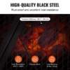 X-Marks Fire Pit Grill Grate, Foldable Round Cooking Grate, Heavy Duty Steel Campfire BBQ Grill Grid with Handle and Support X Wire, Portable Camping Cookware for Outside Party, 36 Inch Black - Image 3