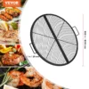 X-Marks Fire Pit Grill Grate, Foldable Round Cooking Grate, Heavy Duty Steel Campfire BBQ Grill Grid with Handle and Support X Wire, Portable Camping Cookware for Outside Party, 36 Inch Black - Image 6