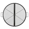 X-Marks Fire Pit Grill Grate, Foldable Round Cooking Grate, Heavy Duty Steel Campfire BBQ Grill Grid with Handle and Support X Wire, Portable Camping Cookware for Outside Party, 36 Inch Black - Image 8