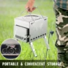 Tent Wood Stove 17.5x14.7x10.6 inch, Camping Wood Stove 304 Stainless Steel With Folding Pipe, Portable Wood Stove 95.7 inch Total Height For Camping, Tent Heating, Hunting, Outdoor Cooking - Image 5