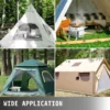 Tent Wood Stove 17.5x14.7x10.6 inch, Camping Wood Stove 304 Stainless Steel With Folding Pipe, Portable Wood Stove 95.7 inch Total Height For Camping, Tent Heating, Hunting, Outdoor Cooking - Image 6