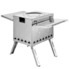 Tent Wood Stove 17.5x14.7x10.6 inch, Camping Wood Stove 304 Stainless Steel With Folding Pipe, Portable Wood Stove 95.7 inch Total Height For Camping, Tent Heating, Hunting, Outdoor Cooking - Image 9