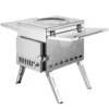 Tent Wood Stove 17.5x14.7x10.6 inch, Camping Wood Stove 304 Stainless Steel With Folding Pipe, Portable Wood Stove 95.7 inch Total Height For Camping, Tent Heating, Hunting, Outdoor Cooking - Image 10