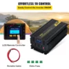 Power Inverter, 2500W Modified Sine Wave Inverter, DC 12V to AC 120V Car Converter, with LCD Display, Remote Controller, LED Indicator, AC Outlets Inverter for Truck RV Car Boat Travel Camping - Image 4
