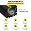 Power Inverter, 2500W Modified Sine Wave Inverter, DC 12V to AC 120V Car Converter, with LCD Display, Remote Controller, LED Indicator, AC Outlets Inverter for Truck RV Car Boat Travel Camping - Image 5