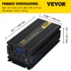 Power Inverter, 2500W Modified Sine Wave Inverter, DC 12V to AC 120V Car Converter, with LCD Display, Remote Controller, LED Indicator, AC Outlets Inverter for Truck RV Car Boat Travel Camping - Image 6