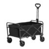 Collapsible Folding Wagon, 2 cu.ft Beach Wagon Cart with All-Terrain 5in Wheels, Heavy Duty Folding Wagon Cart 220 lbs Weight Capacity with Drink Holders, Sports Wagon for Camping, Shopping, Gar - Image 9