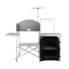 Camping Kitchen Table, Folding Outdoor Cooking Table with Storage Carrying Bag, Aluminum Cook Station 1 Cupboard & Detachable Windscreen, Quick Set-up for Picnics, BBQ, RV Traveling, Black - Image 9