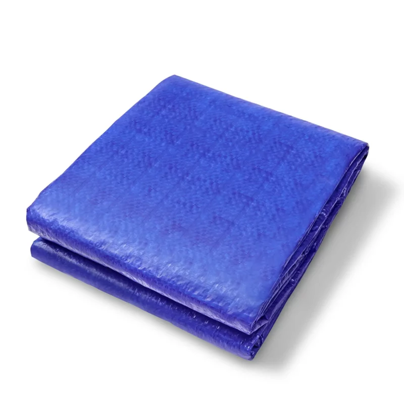 VEVOR Tarp Waterproof 12x16 ft, Plastic Poly Tarp Cover 5 Mil, Multi Purpose Outdoor Tarpaulin with High Durability Reinforced Grommets and Edges for Truck, RV, Boat, Camping (Blue) - Image 10