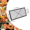 X-Marks Fire Pit Grill Grate, Rectangle Cooking Grate, Heavy Duty Steel Campfire BBQ Grill Grid with Handle & Support X Wire, Portable Camping Cookware for Outside Party Gathering, 32 Inch Black - Image 6