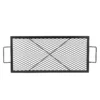 X-Marks Fire Pit Grill Grate, Rectangle Cooking Grate, Heavy Duty Steel Campfire BBQ Grill Grid with Handle & Support X Wire, Portable Camping Cookware for Outside Party Gathering, 32 Inch Black - Image 8