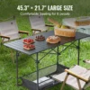 Folding Camping Table, Outdoor Portable Side Tables, Lightweight Fold Up Table, Aluminum & Steel Ultra Compact Work Table with Large Storage and Carry Bag, For Beach, Picnic, Travel, 24x16 inch - Image 5
