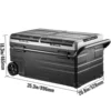 Portable Car Freezer, 100 Quart Portable Refrigerator Freezer, 95L Dual Storage Zone Camping Freezer, -4~68 12 Volt Fridge Freezer, Car Freezer for Car and Home Use, DC 12/24V, AC 100-240V - Image 7