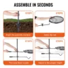 Swivel Campfire Grill, Fire Pit Grill Grate over Fire Pits, Heavy Duty Steel Grill Grates, 360 Adjustable Open Fire Outdoor Cooking Equipment, Portable Camp Fire Racks for Camping Outdoor BBQ - Image 4