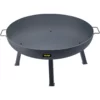 Fire Pit Bowl, 34-Inch Diameter Round Carbon Steel Fire Bowl, Wood Burning for Outdoor Patios, Backyards & Camping Uses, with A Drain Hole, Portable Handles and A Firewood Stick, Black - Image 8