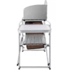 Camping Kitchen Table Picnic Cabinet Folding Cooking Storage Rack Portable Brown - Image 9