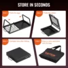 Folding Campfire Grill, Heavy Duty Steel Mesh Grate, 22.4" Portable Camping Grates Over Fire Pit, Camp Fire Cooking Equipment with Legs Carrying Bag, Grilling Rack for Outdoor Open Flame Cooking - Image 4