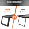 Folding Campfire Grill, Heavy Duty Steel Mesh Grate, 18" Portable Camping Grates Over Fire Pit, Camp Fire Cooking Equipment with Legs Carrying Bag, Grilling Rack for Outdoor Open Flame Cooking - Image 3